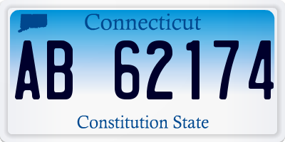 CT license plate AB62174