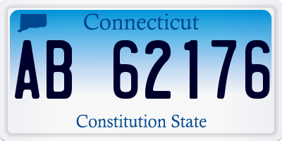 CT license plate AB62176