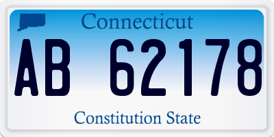 CT license plate AB62178