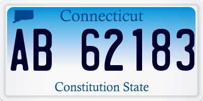 CT license plate AB62183