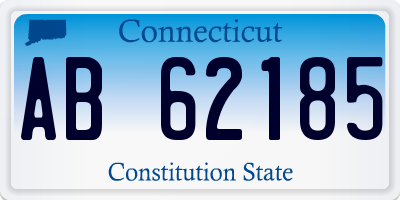 CT license plate AB62185