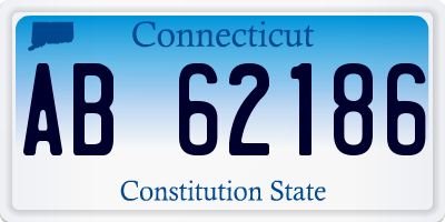 CT license plate AB62186