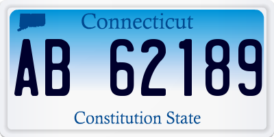 CT license plate AB62189