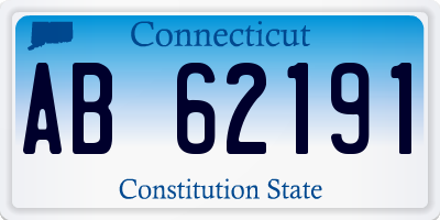 CT license plate AB62191