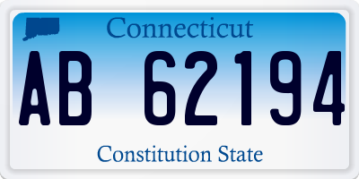 CT license plate AB62194