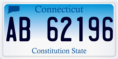 CT license plate AB62196