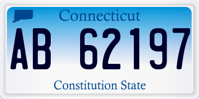 CT license plate AB62197