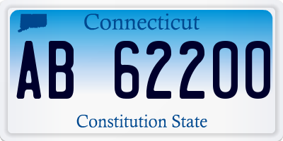 CT license plate AB62200