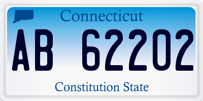 CT license plate AB62202
