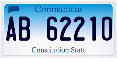 CT license plate AB62210