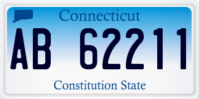 CT license plate AB62211
