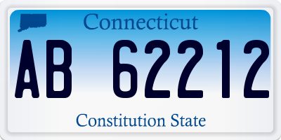 CT license plate AB62212