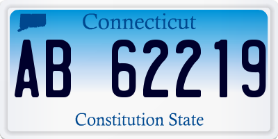 CT license plate AB62219