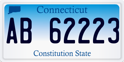 CT license plate AB62223