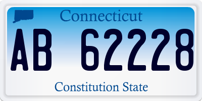 CT license plate AB62228