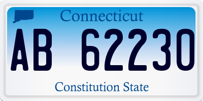 CT license plate AB62230