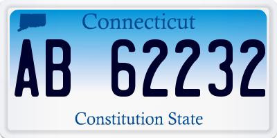 CT license plate AB62232