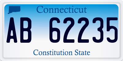 CT license plate AB62235