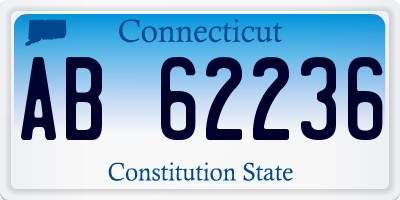 CT license plate AB62236