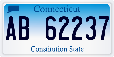 CT license plate AB62237