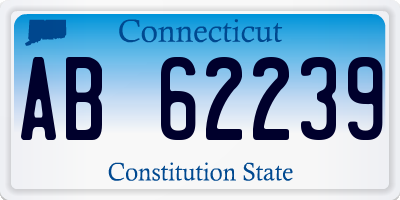 CT license plate AB62239