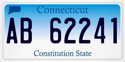 CT license plate AB62241