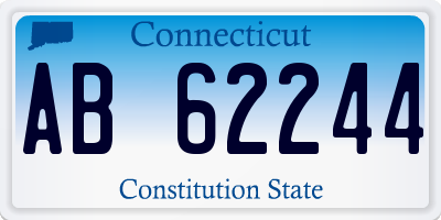 CT license plate AB62244