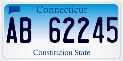 CT license plate AB62245