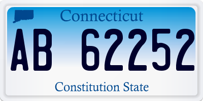 CT license plate AB62252