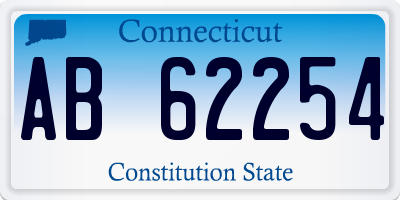 CT license plate AB62254