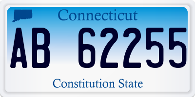 CT license plate AB62255