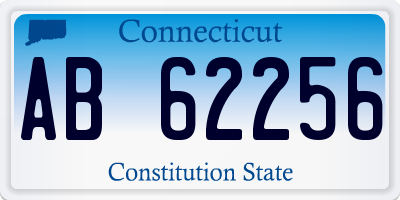 CT license plate AB62256