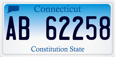 CT license plate AB62258