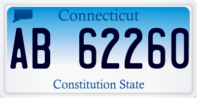 CT license plate AB62260