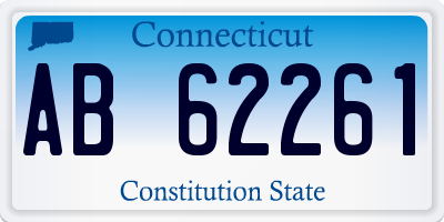 CT license plate AB62261