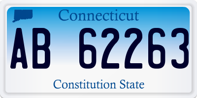 CT license plate AB62263