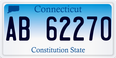 CT license plate AB62270