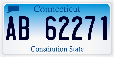 CT license plate AB62271