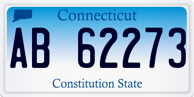 CT license plate AB62273