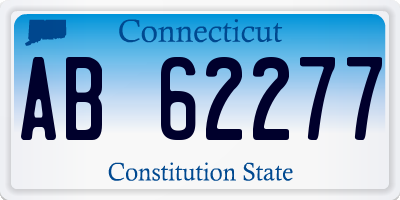 CT license plate AB62277