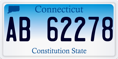 CT license plate AB62278