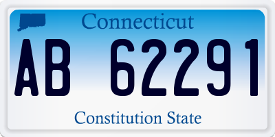 CT license plate AB62291