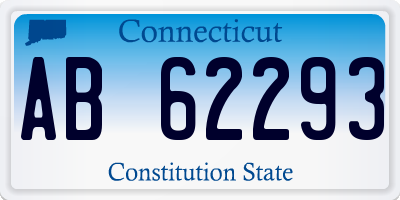 CT license plate AB62293