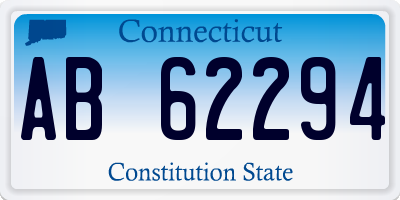 CT license plate AB62294