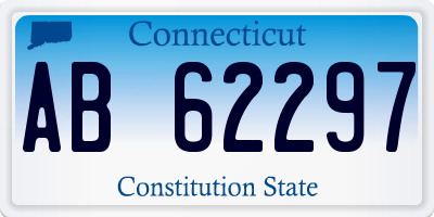 CT license plate AB62297