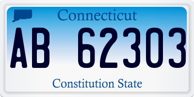 CT license plate AB62303