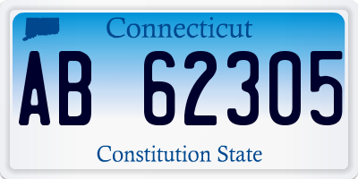 CT license plate AB62305