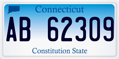 CT license plate AB62309