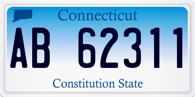 CT license plate AB62311