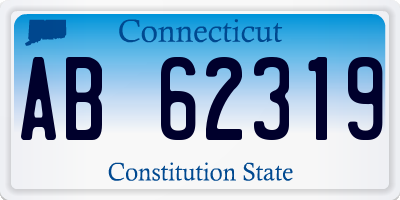 CT license plate AB62319